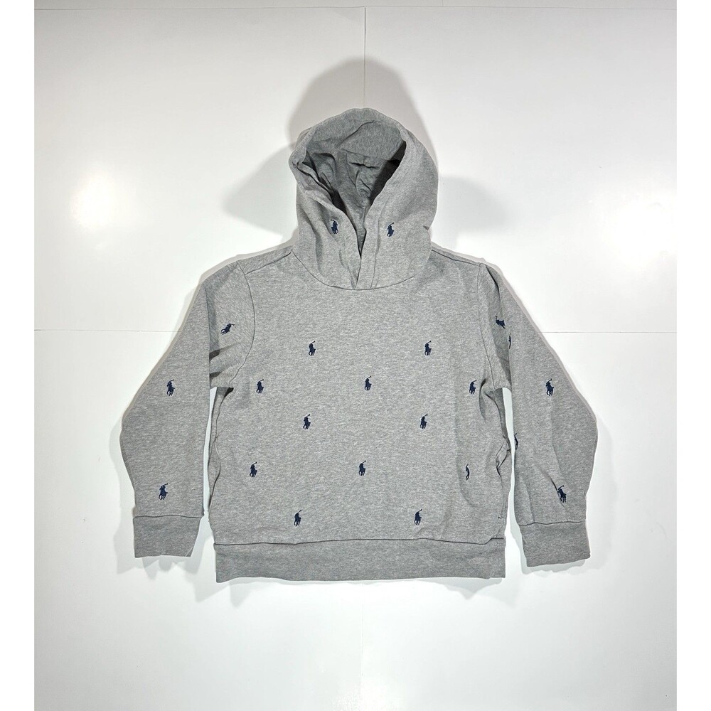Polo Ralph Lauren Hoodie Youth Medium 10-12 Embroidered Pony Pullover Sweatshirt